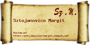 Sztojanovics Margit névjegykártya